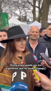 Victoria Villarruel durante una aparición pública o evento oficial