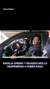 Natalia Oreiro y Ricardo Mollo en el velatorio de Rubén Rada en Uruguay