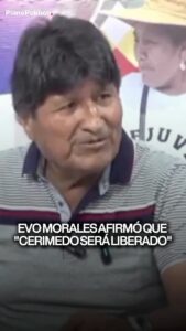 Evo Morales expresidente de Bolivia en declaraciones públicas