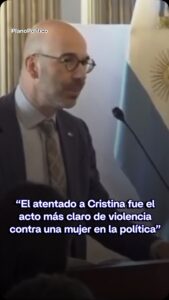 Embajador europeo hablando en evento de ONU Mujeres en la Legislatura porteña