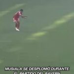 Jamal Musiala sufrió un fuerte golpe en el partido del Bayern Múnich ante Leipzig