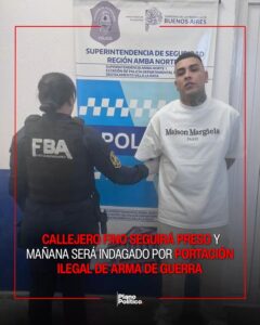 Cantante Callejero Fino detenido por autoridades policiales en procedimiento de seguridad