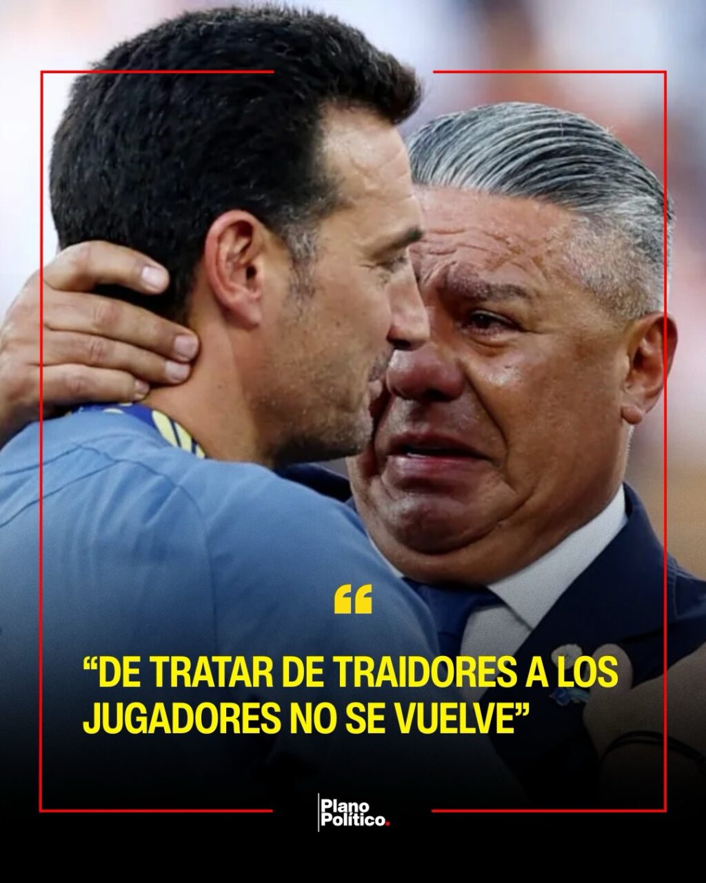 Claudio Chiqui Tapia presidente de la AFA hablando en conferencia de prensa