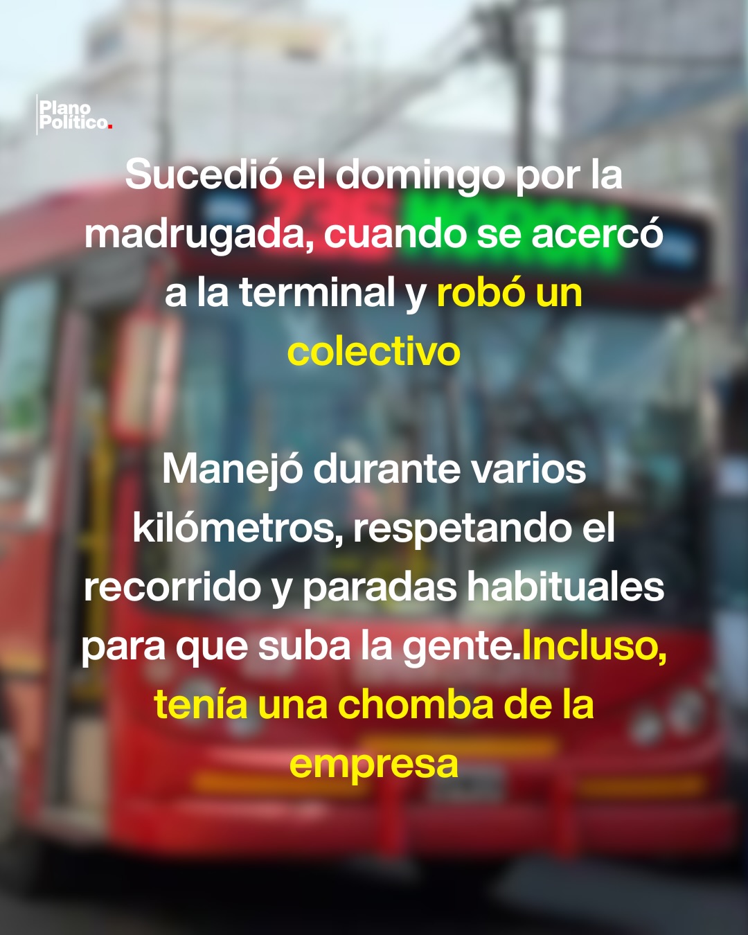 Colectivo de la línea 236 en una calle del conurbano bonaerense