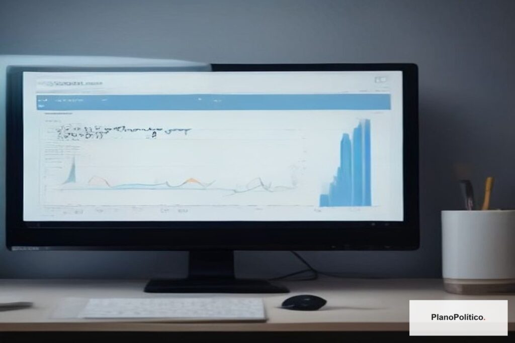 Economista analizando gráficos económicos y tendencias del mercado argentino