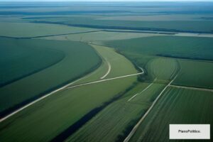 Canal de desagüe o sistema hidráulico en zona rural de Buenos Aires