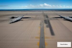 Base de la Fuerza Aérea Argentina con aviones de combate