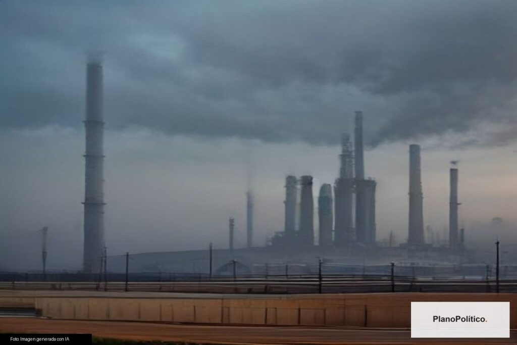 Planta industrial de Techint en Argentina con chimeneas y estructuras metálicas