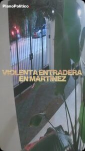 Operativo policial con vehículo secuestrado en allanamiento por entradera en Martínez
