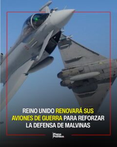 Aviones de combate Typhoon de la Real Fuerza Aérea británica en las Islas Malvinas