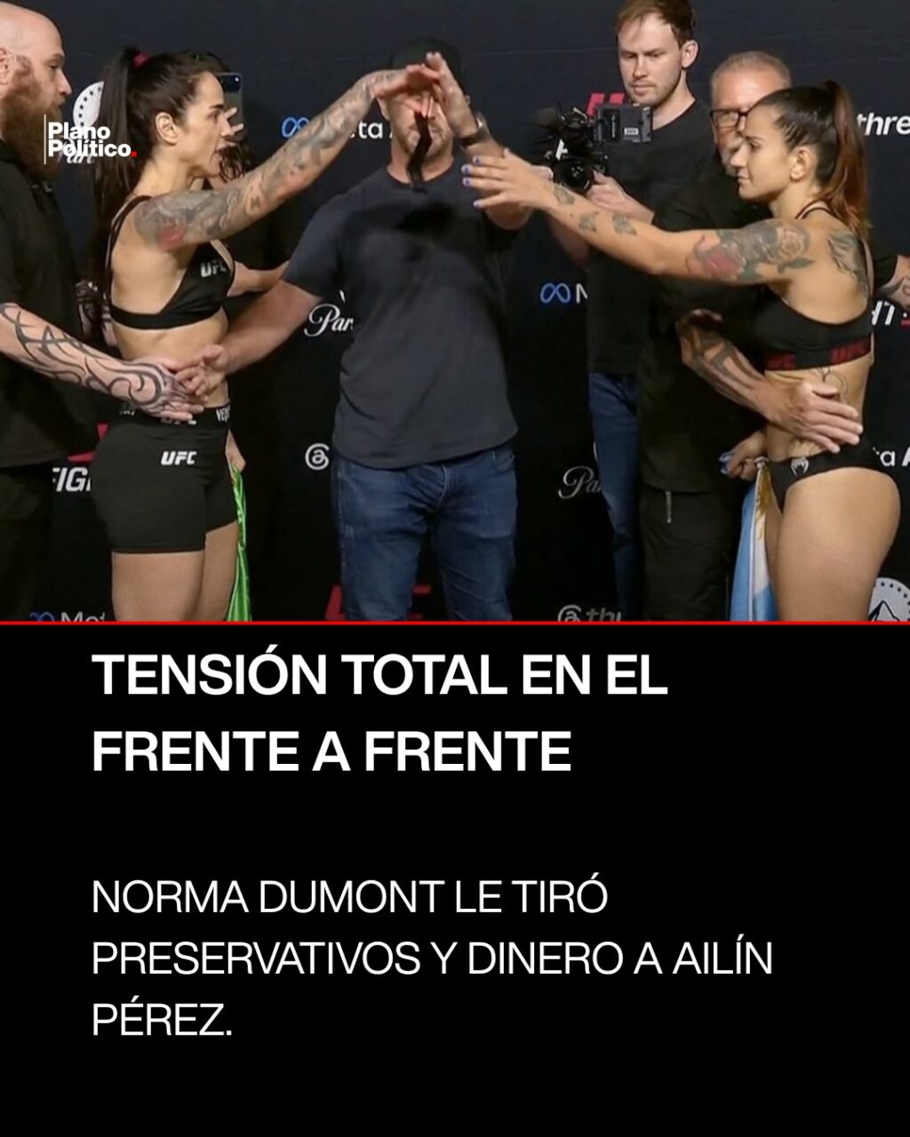 Ailín Pérez celebrando su victoria en el octágono de UFC Vegas 121