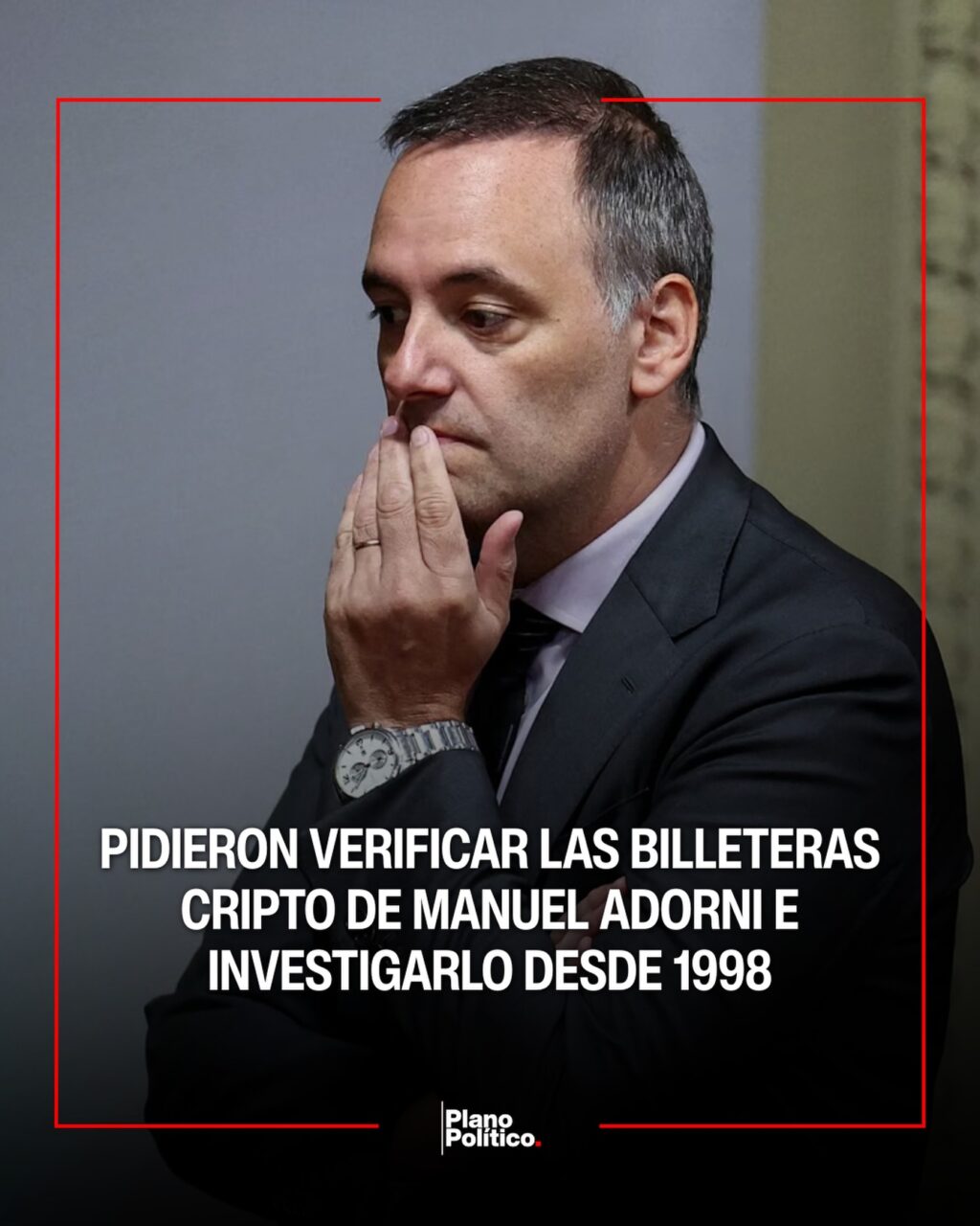 Manuel Adorni, vocero presidencial, en conferencia de prensa oficial