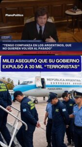 El presidente Javier Milei durante una entrevista televisiva