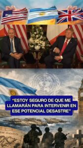 Donald Trump durante declaraciones sobre el conflicto de Malvinas entre Argentina y Reino Unido