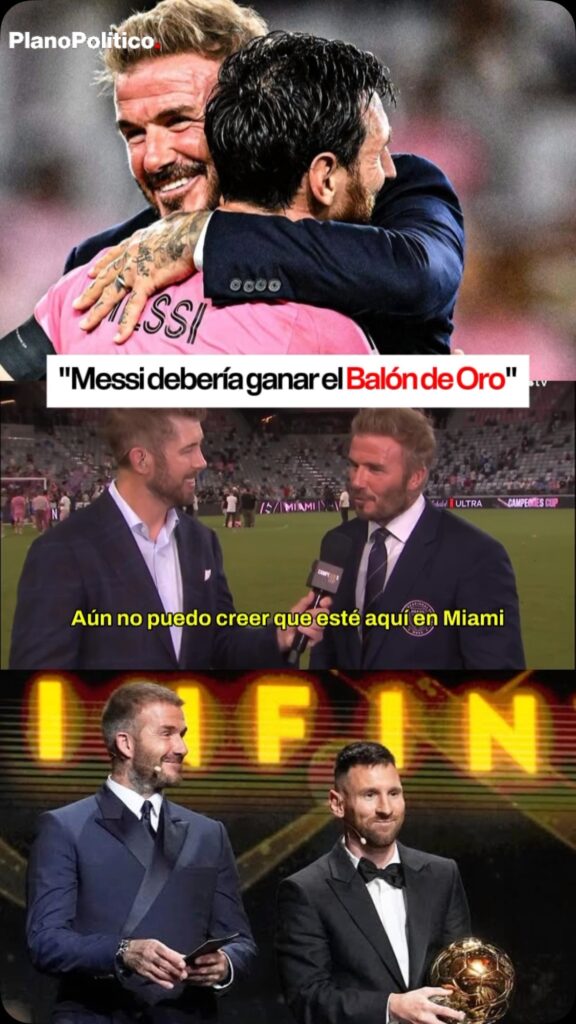 David Beckham y Lionel Messi en evento del Inter Miami