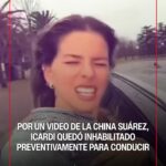 Mauro Icardi conduciendo un automóvil con la China Suárez como acompañante sin cinturón de seguridad