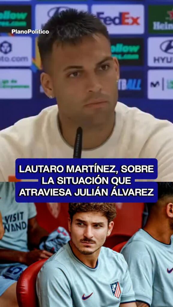 Lautaro Martínez y Julián Álvarez juntos en la Selección Argentina