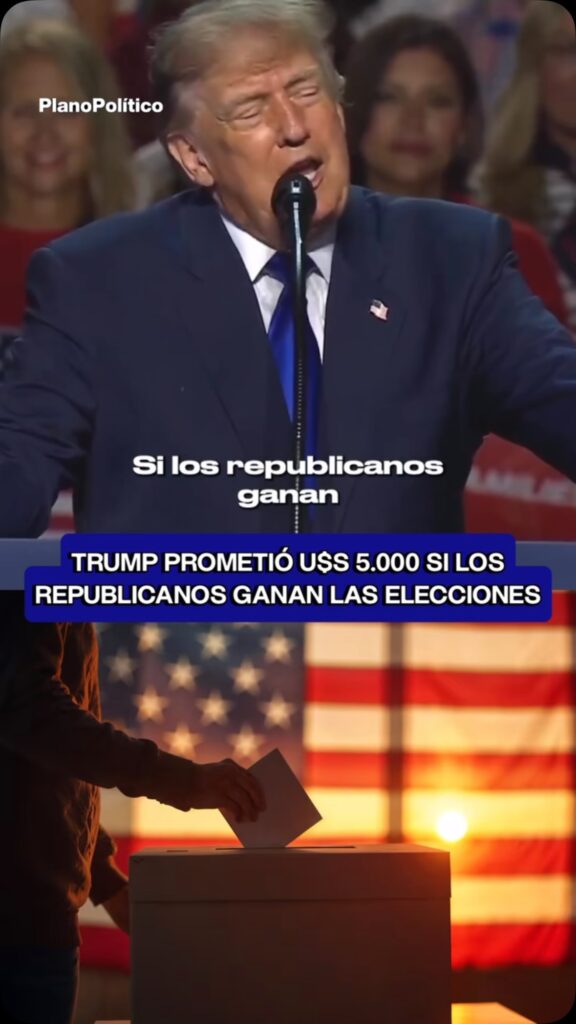 Donald Trump durante un acto de campaña electoral en Estados Unidos