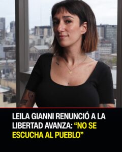 Leila Gianni, concejal de La Matanza, en un acto político o declaración pública
