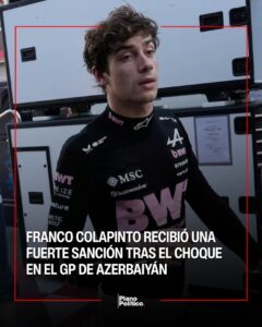 Franco Colapinto en su monoplaza durante el Gran Premio de Azerbaiyán en Bakú