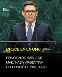 Banderas de Argentina y Reino Unido en la Asamblea General de la ONU