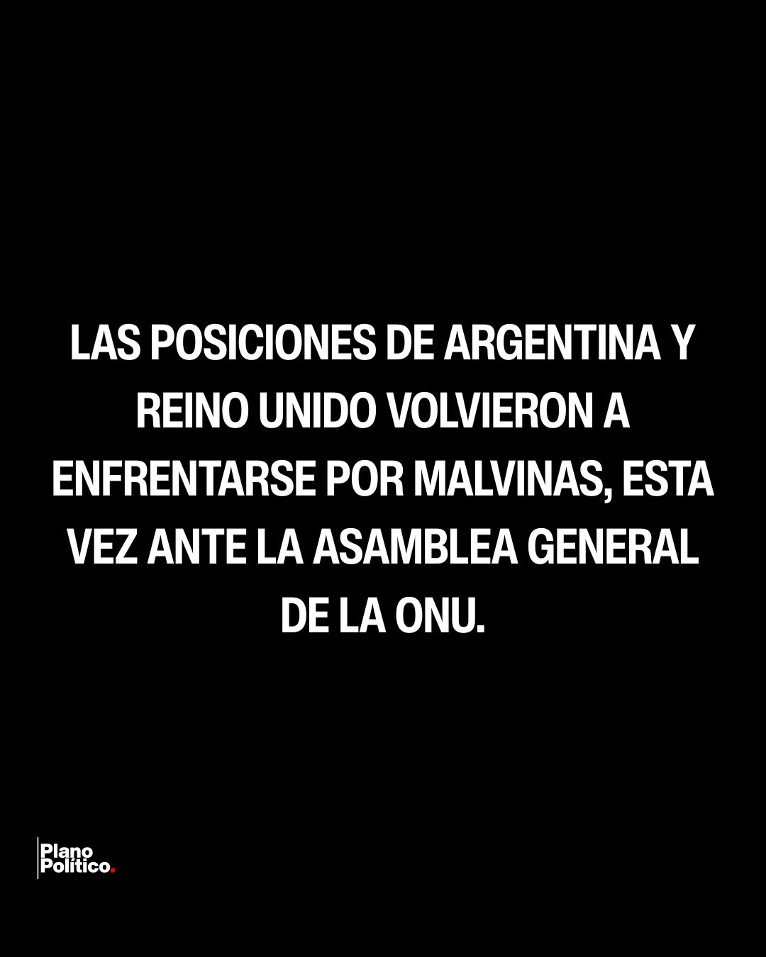 Banderas de Argentina y Reino Unido en la Asamblea General de la ONU