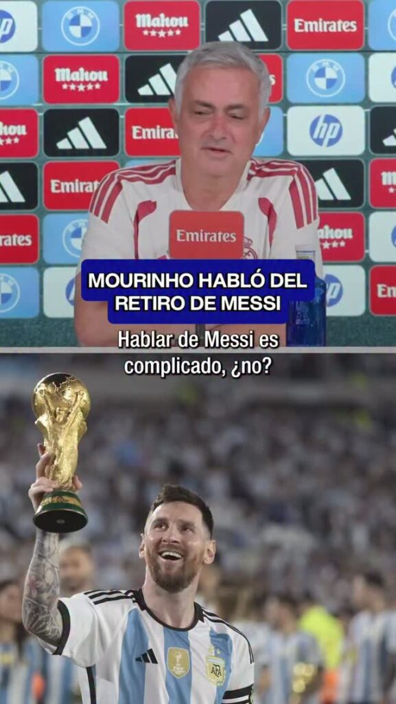 José Mourinho hablando en conferencia de prensa sobre Lionel Messi
