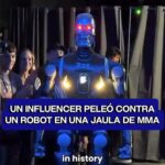 Un influencer de MMA enfrentó a un robot con estética de Terminator en un insólito combate de exhibición