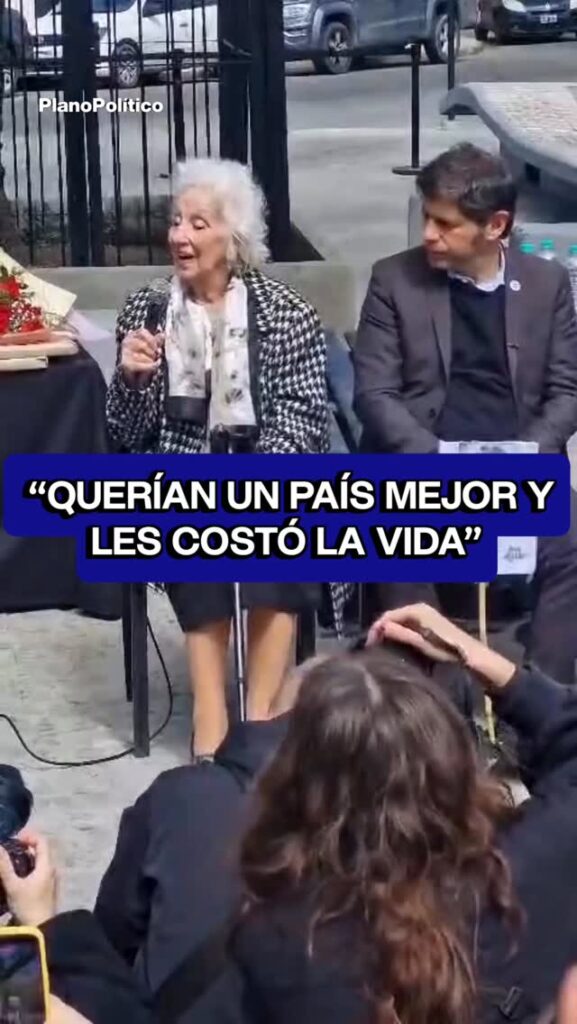 Estela de Carlotto en un acto de homenaje a víctimas de la dictadura militar