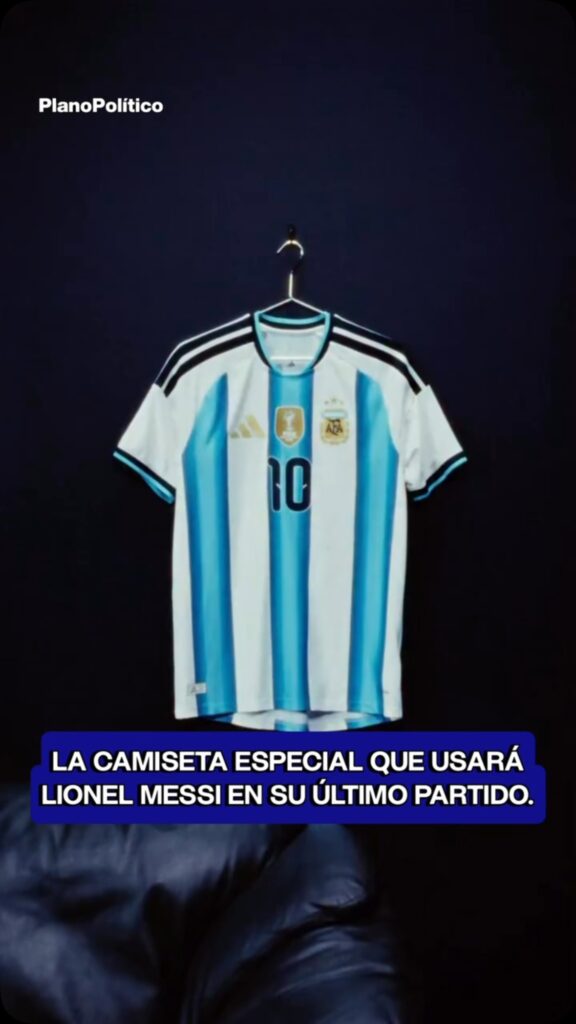 Lionel Messi con la camiseta de la Selección Argentina número 10