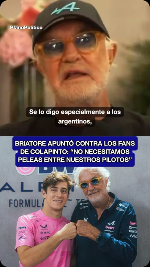Flavio Briatore durante una entrevista o conferencia de prensa en el paddock de Fórmula 1
