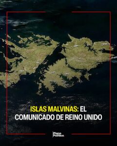 Mapa de las Islas Malvinas en el Atlántico Sur disputadas por Argentina y Reino Unido