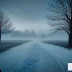 Termómetro marcando temperaturas bajo cero en Buenos Aires con cielo gris invernal