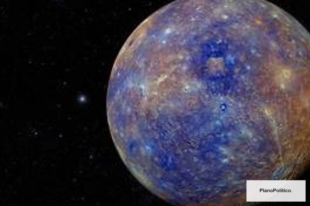 Ilustración de la sonda espacial BepiColombo acercándose al planeta Mercurio