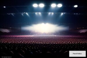Freddie Mercury cantando en concierto de Queen en Budapest 1986