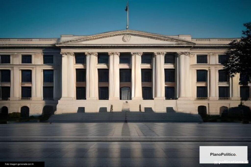 Congreso de la Nación Argentina y Casa Rosada representando polarización política