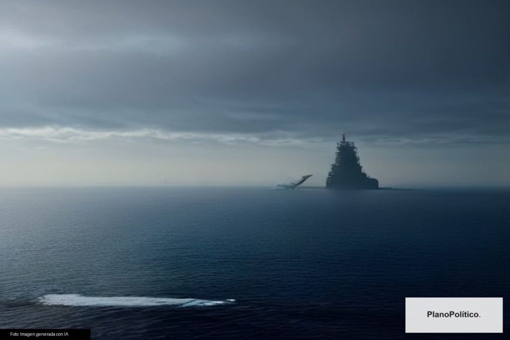 Plataforma petrolera en el océano Atlántico Sur cercana a zona de Malvinas