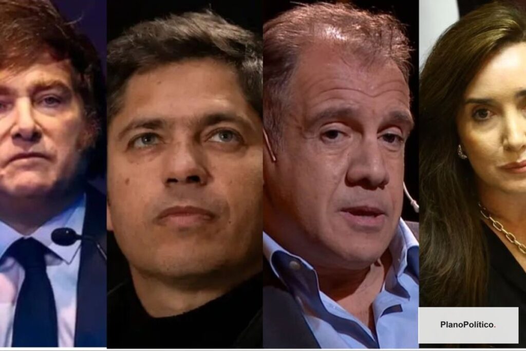 Collage de figuras políticas argentinas en debate público