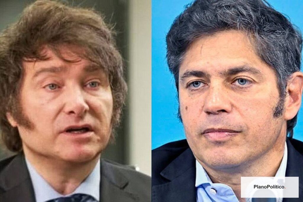 Javier Milei y Axel Kicillof en actos políticos oficiales