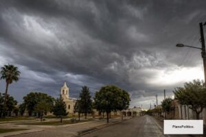 Imagen satelital del océano Pacífico mostrando fenómeno climático de El Niño
