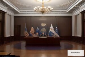 Patricia Bullrich y Javier Milei en un acto oficial de gobierno