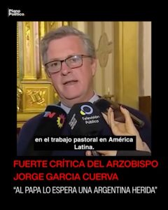 El arzobispo de Buenos Aires durante un evento público o declaraciones oficiales