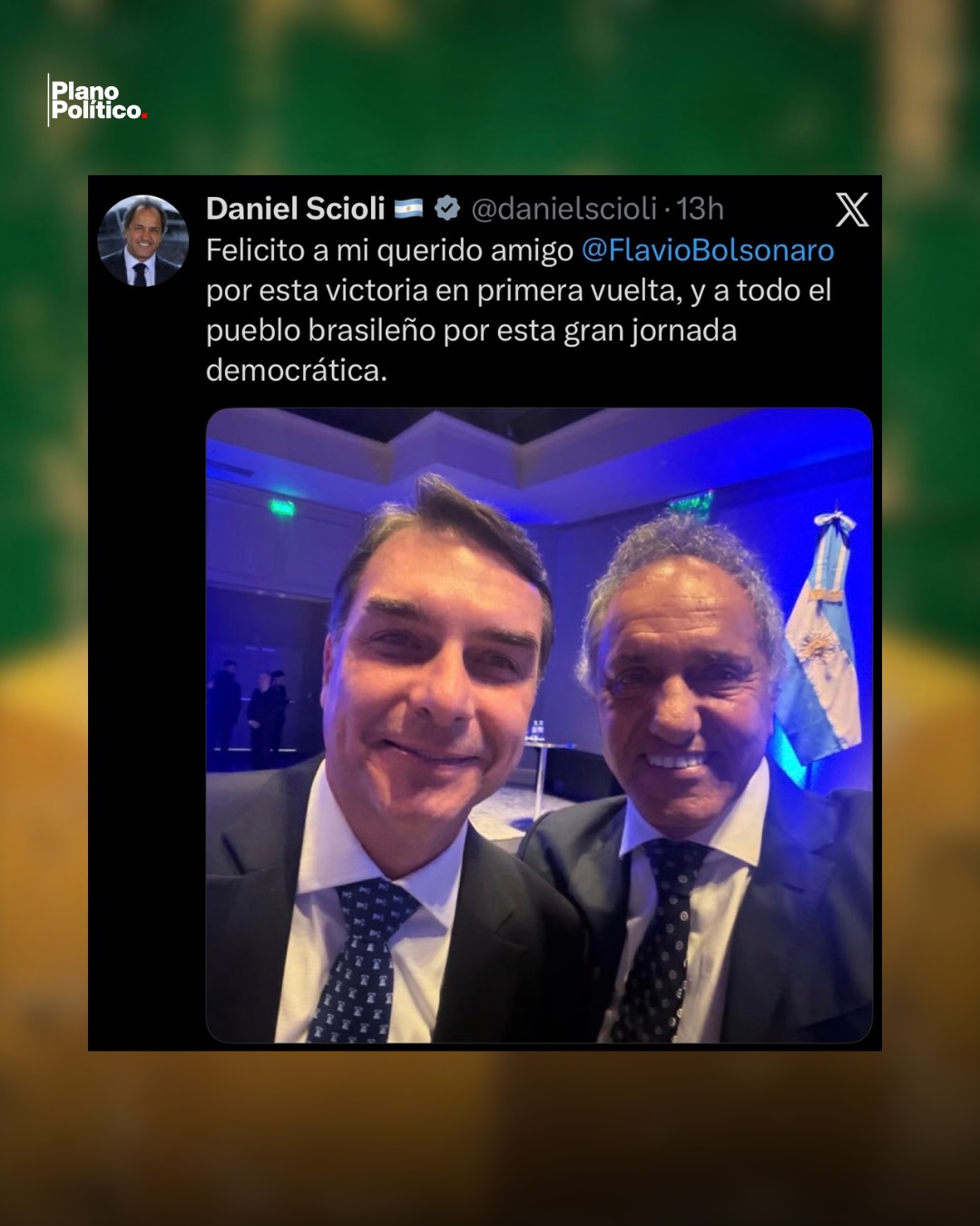 Dirigentes políticos argentinos reaccionando a los resultados de las elecciones en Brasil