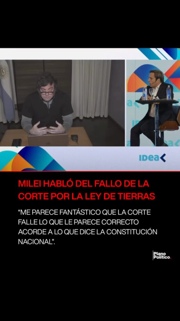 Javier Milei hablando en conferencia de prensa sobre fallo judicial