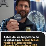 Lionel Messi recibió el máximo reconocimiento de la Universidad de Buenos Aires