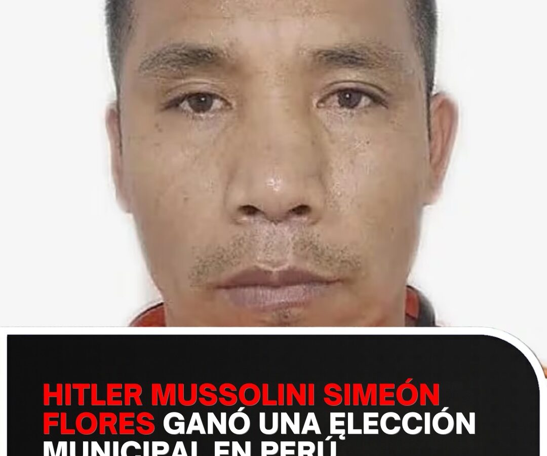 Candidato peruano Hitler Mussolini en acto electoral municipal