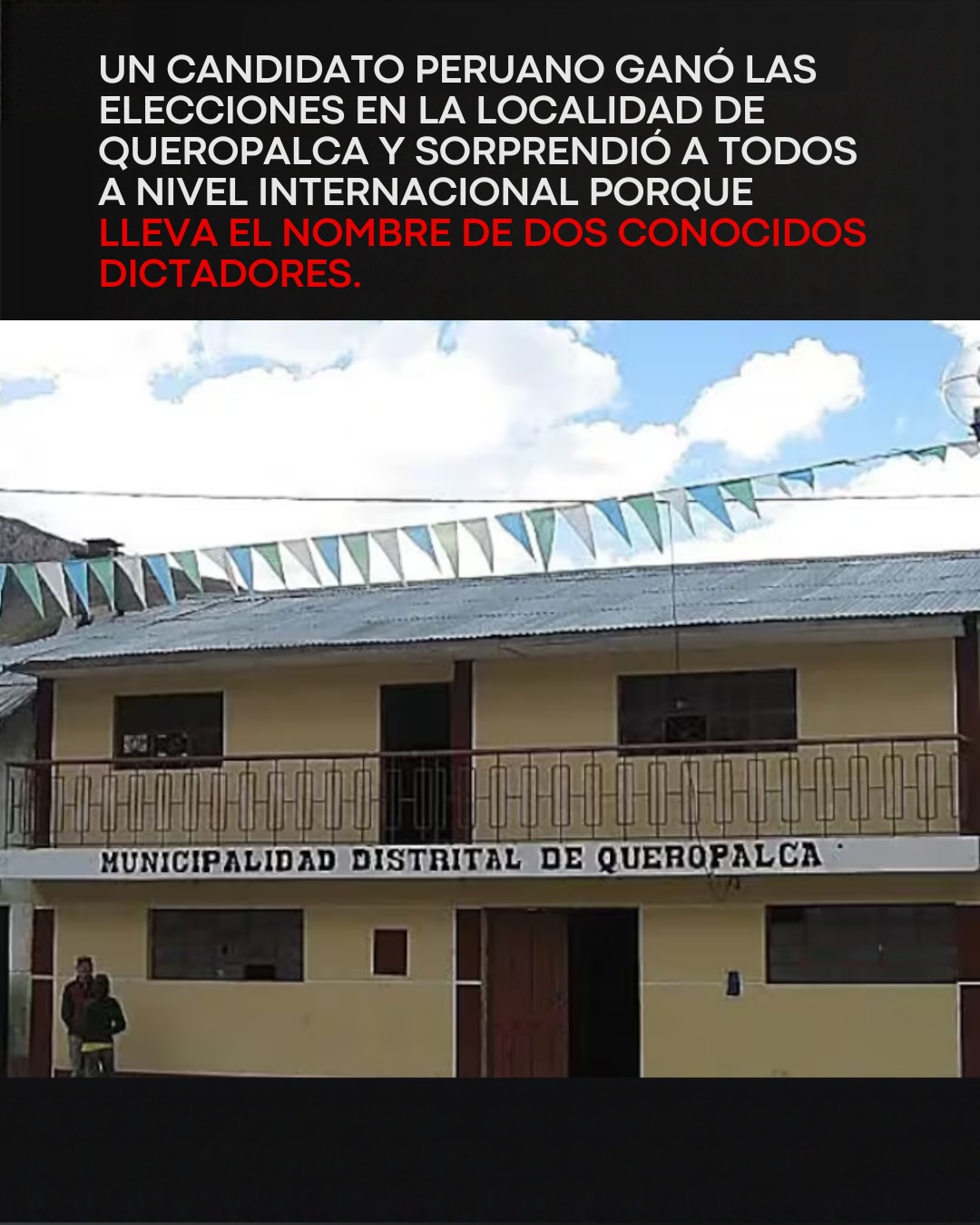 Candidato peruano Hitler Mussolini en acto electoral municipal