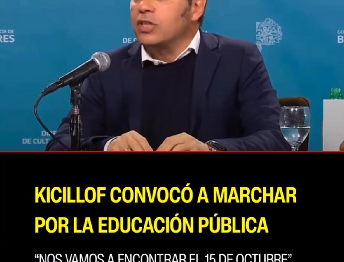Axel Kicillof convocando a la marcha del 15 de octubre