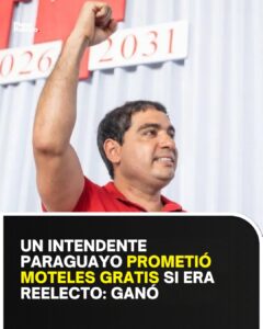 Horacio Fernández, intendente reelecto de Itauguá, Paraguay, en acto de campaña electoral