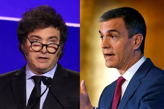 Milei llamó “dictador” a Pedro Sánchez y el presidente español le respondió con una canción de Lali